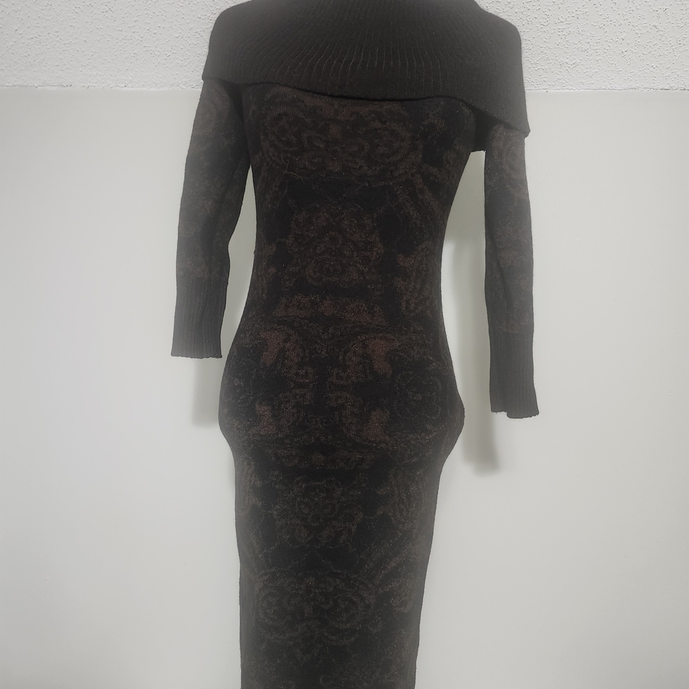 Peruvian Connection Black Off-Shoulder Bodycon Dress